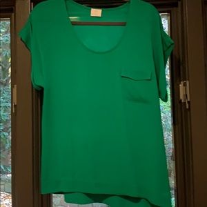 T Los Angeles Green Blouse Size Small